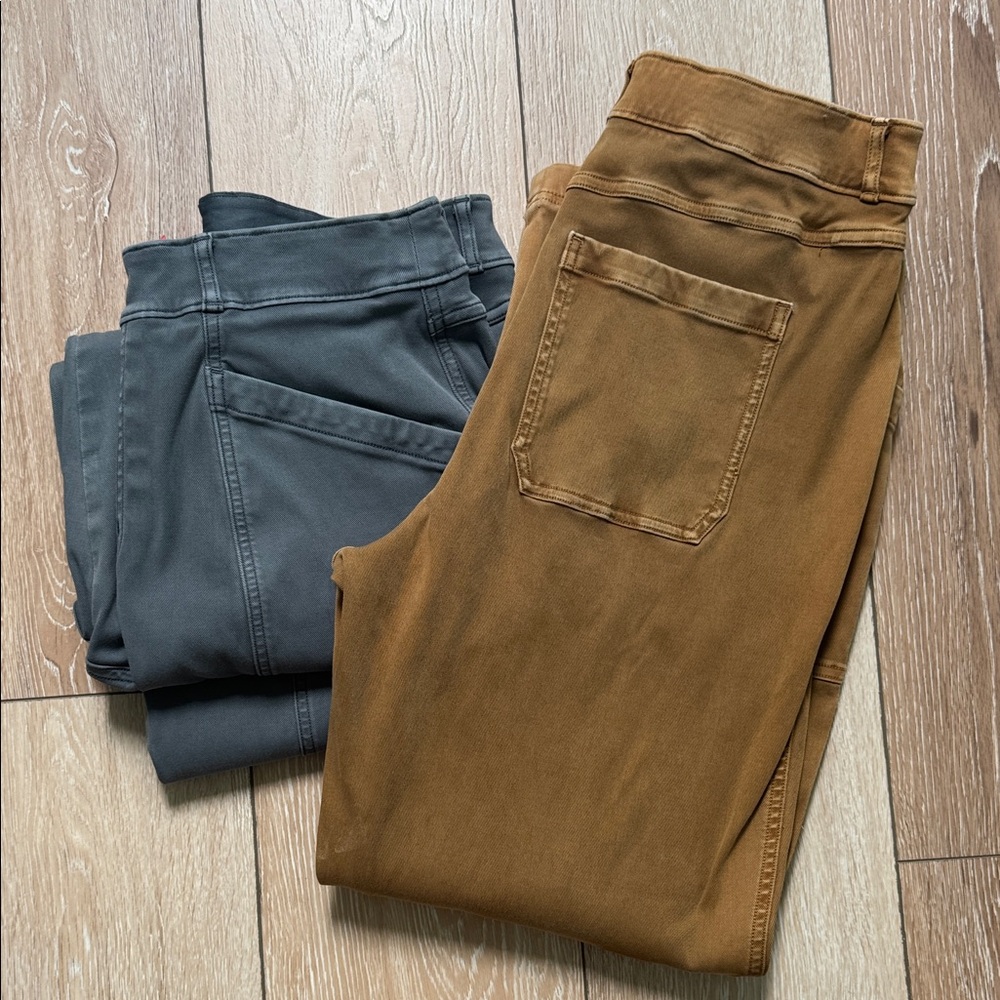 SPANX Women's Pants in Gray and Tan